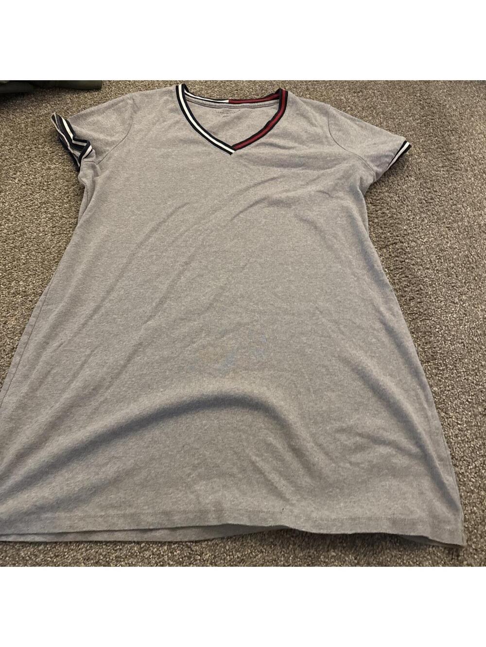 Men's Grey and Blue Shirt